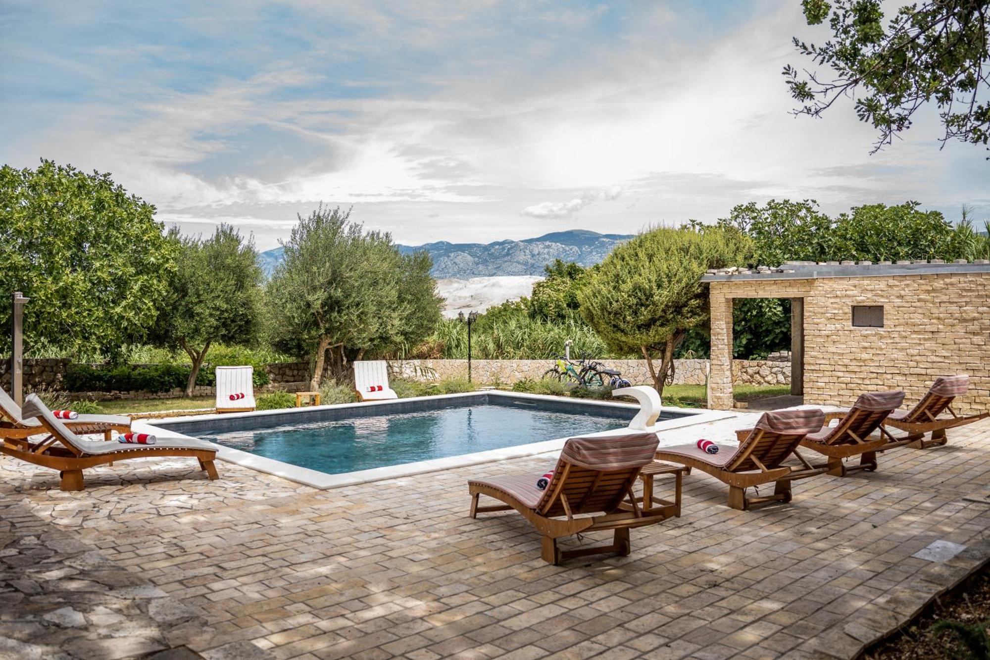 Villa Pag Dubrava Relax With Pool Bosana Exterior foto