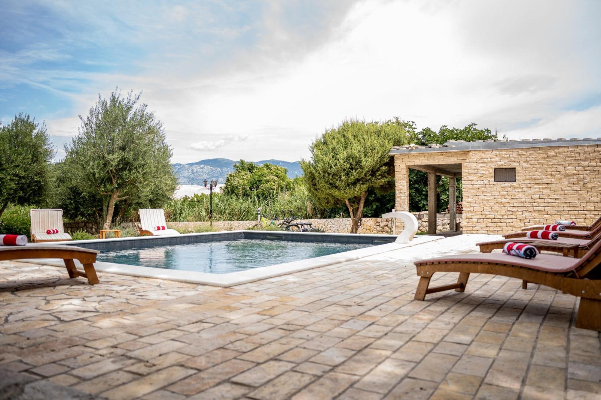 Villa Pag Dubrava Relax With Pool Bosana Exterior foto